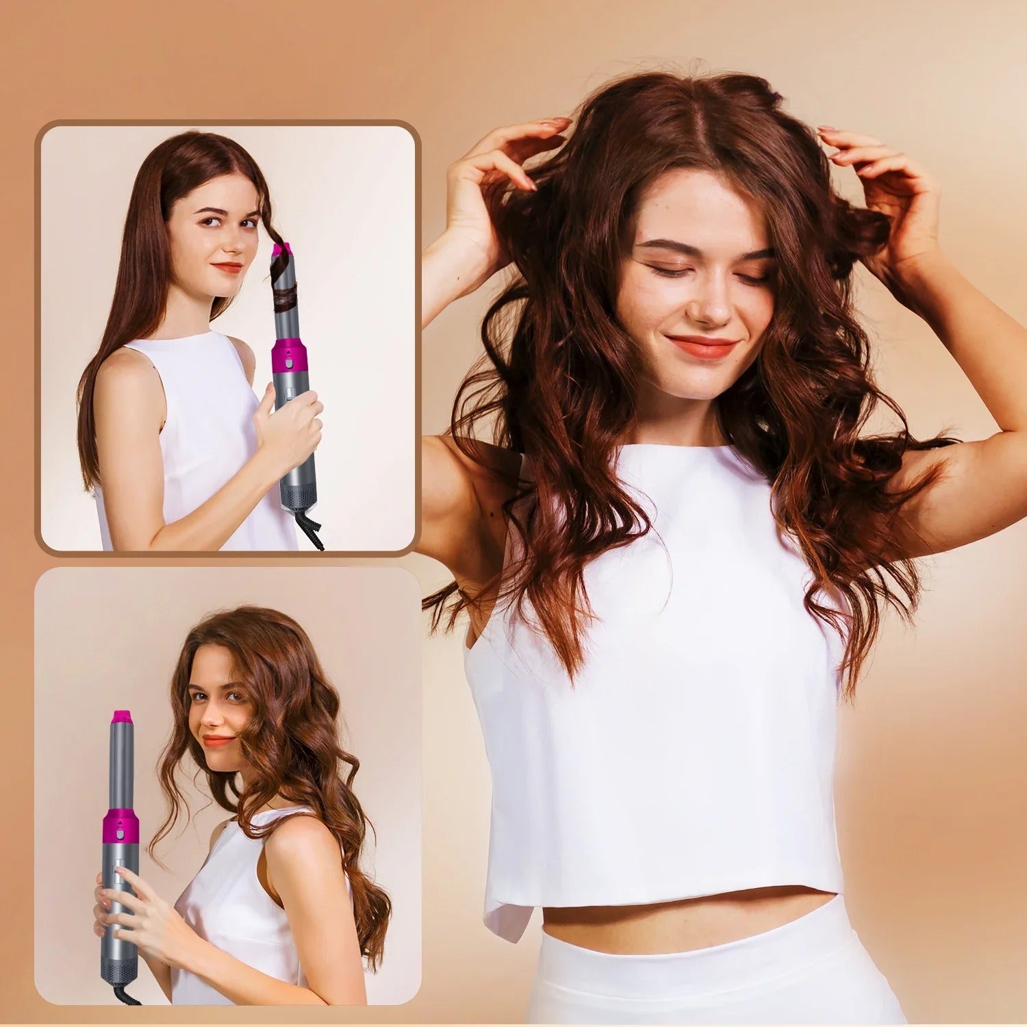 Multi Functional 5-In-1 Hair Dryer, Hot Air Comb, Curling Iron Hairdresser Styling Tool