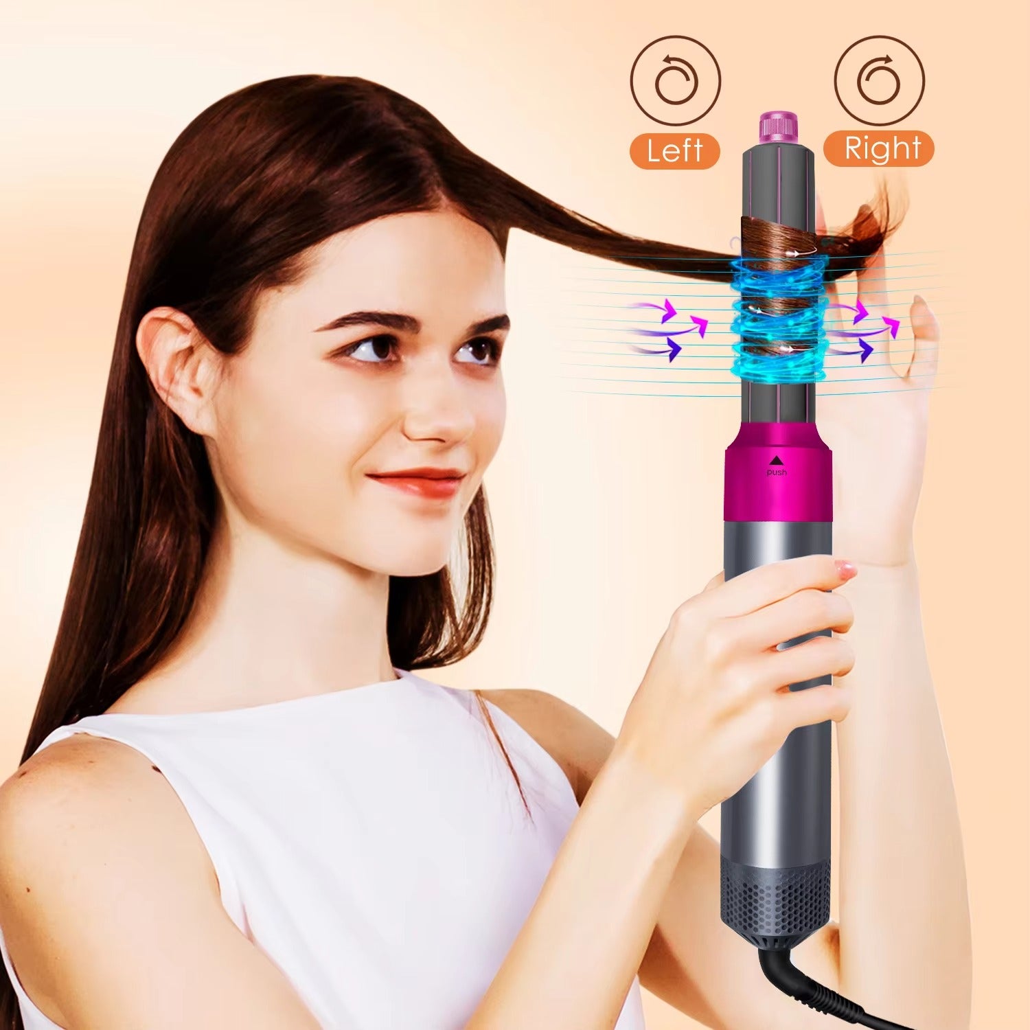 Multi Functional 5-In-1 Hair Dryer, Hot Air Comb, Curling Iron Hairdresser Styling Tool